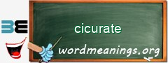 WordMeaning blackboard for cicurate